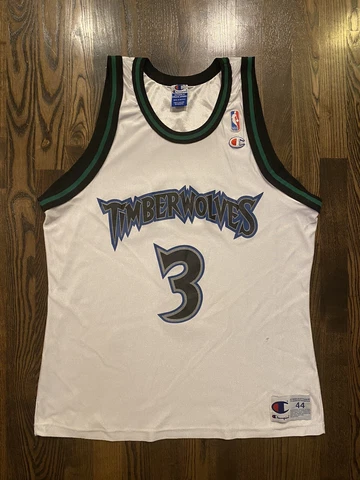 STEPHON MARBURY #3 Minnesota Timberwolves T-Wolves Champion Jersey 44 Large L Cover