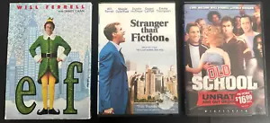 Will Ferrell 3 Movies (DVDS & Cases) Elf, Stranger than Fiction, Old School - Picture 1 of 6