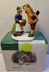 RETRO DEPARTMENT 56 "UNDER THE MISTLETOE" PORCELAIN ACCESSORY - Picture 1 of 12