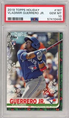 Graded 2019 Topps Holiday Vladimir Vlad Guerrero Jr. #167 Rookie RC Baseball Car - Image 1 of 2