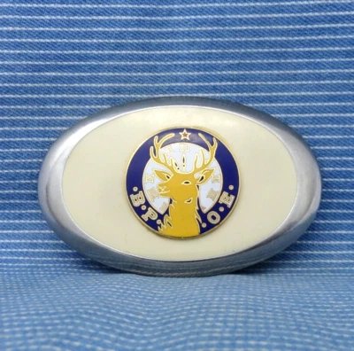 Hebilla de cinturón miembro BPOE Benevolent and Protective Order of Elks de colección años 90.CPA522 Foto 1 de 4