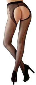 Naht Straps Strumpfhose Ouvert Offen Sexstrumpfhose Sex Nylons Strümpfe Ziernaht - Bild 1 von 6