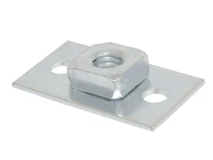 Placa retenedora de asiento Corvette 1953-1962 parte inferior de la carrocería con tuerca de soldadura - Imagen 1 de 2