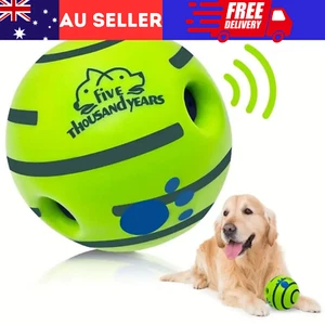 Wobble Wag Giggle Ball Dog Doggy Indoor Outdoor Pet Toy Rolling Shaken w Sound - Picture 1 of 10