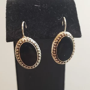 Kenneth Cole Dangle Earrings Silver Tone Mid Century Modernist Boho Pierced 1.25 - Picture 1 of 12