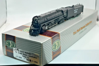N Scale Con-Cor #01-3890 Santa Fe 4-8-4 Northern Steam Locomotive Original Box - Image 1 of 4