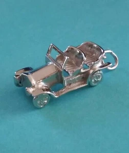 Vintage Sterling Silver CLASSIC MODEL T CAR Automobile CHARM from the 1960s - Picture 1 of 10