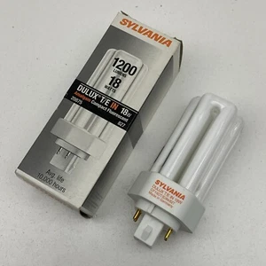 (3-Pack) Sylvania CF18DT/E/IN/827 Fluorescent 18W Light Bulb 4-Pin GX24q-2 2700K - Picture 1 of 11
