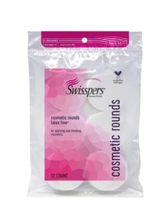 Swisspers Spugne Applicazione Non Lattice Trucco Cosmetico Rotonde 12 ct - Foto 1 di 5