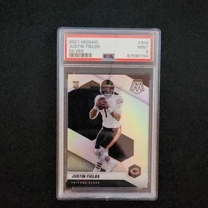 Justin Fields Rookie RC Silver Prizm 304 PSA 9 2021 Mosaico Fútbol - Imagen 1 de 2
