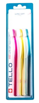 Tello Kids Zahnbürste - Ultra Soft 3er Set extra weiche Borsten Handzahnbürste - Bild 1 von 4