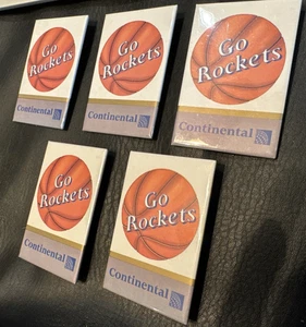 5 Houston Rockets Continental Airlines - 2" x 3" Rectangular Pinback Buttons Pin - Picture 1 of 3