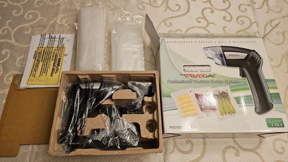 (NUEVO) Waring The Pistol Aspiradora Profesional Aspiradora Sistema Sellador de Alimentos PVS1000 Foto 1 de 4