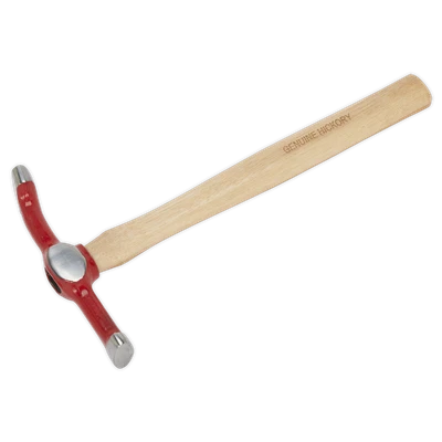 Sealey Professional Hickory Handled Door Skinning Hammer Red/Silver CB58.07 - Image 1 of 4