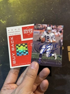 Upper Deck 2002 Riacquisto Auto Peyton Manning /44 - Foto 1 di 6