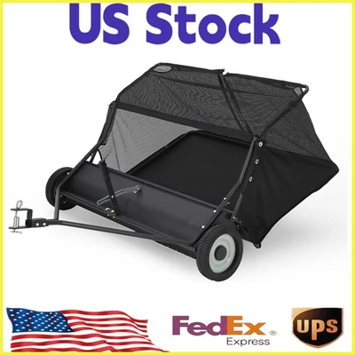 42"Lawn Sweeper Tow Behind,Heavy Duty Yard Sweeper Pull Behind,21Cu.Ft,Adjustabl - Image 1 of 4