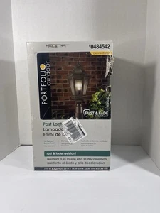 Portfolio Outdoor Post Lantern Calvin Crest NIB - Picture 1 of 6