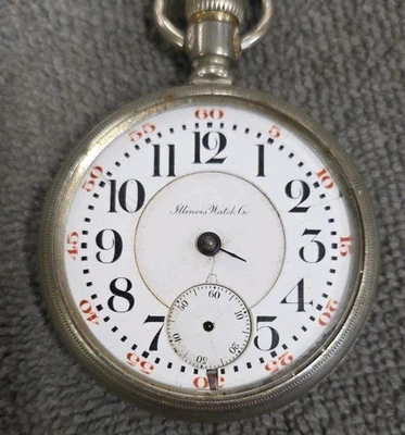 Illinois Pocket Watch 1912,  17j 18s, Grade 89, Model 6, Lever Set  Runs #M390e - Image 1 of 4