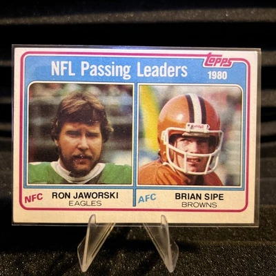 1981 Topps Football. NFL Passing Leaders #1 - Image 1 of 2