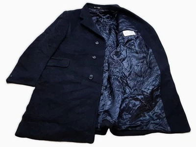 Wool Cashmere Coat Single Breasted Winter Overcoat Moss Bros Covent Garden - Image 1 of 4