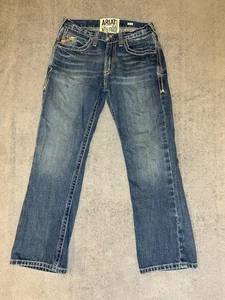 Ariat M5 Slim Straight Jeans Men's 32x30 Blue Denim Western Dark Wash Cotton - Picture 1 of 6