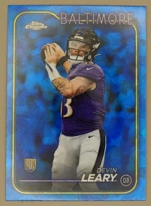 Devin Leary 2024 Topps Chrome Sapphire RC Baltimore Ravens #248 - Picture 1 of 2