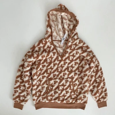 Moletom com capuz rosa Victoria's Secret suéter Sherpa pulôver novo com etiquetas - Imagem 1 de 2