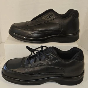 Apex Walking Shoes Mens Size 11 Wide Black Leather Comfort Orthopedic G7000M - Picture 1 of 9