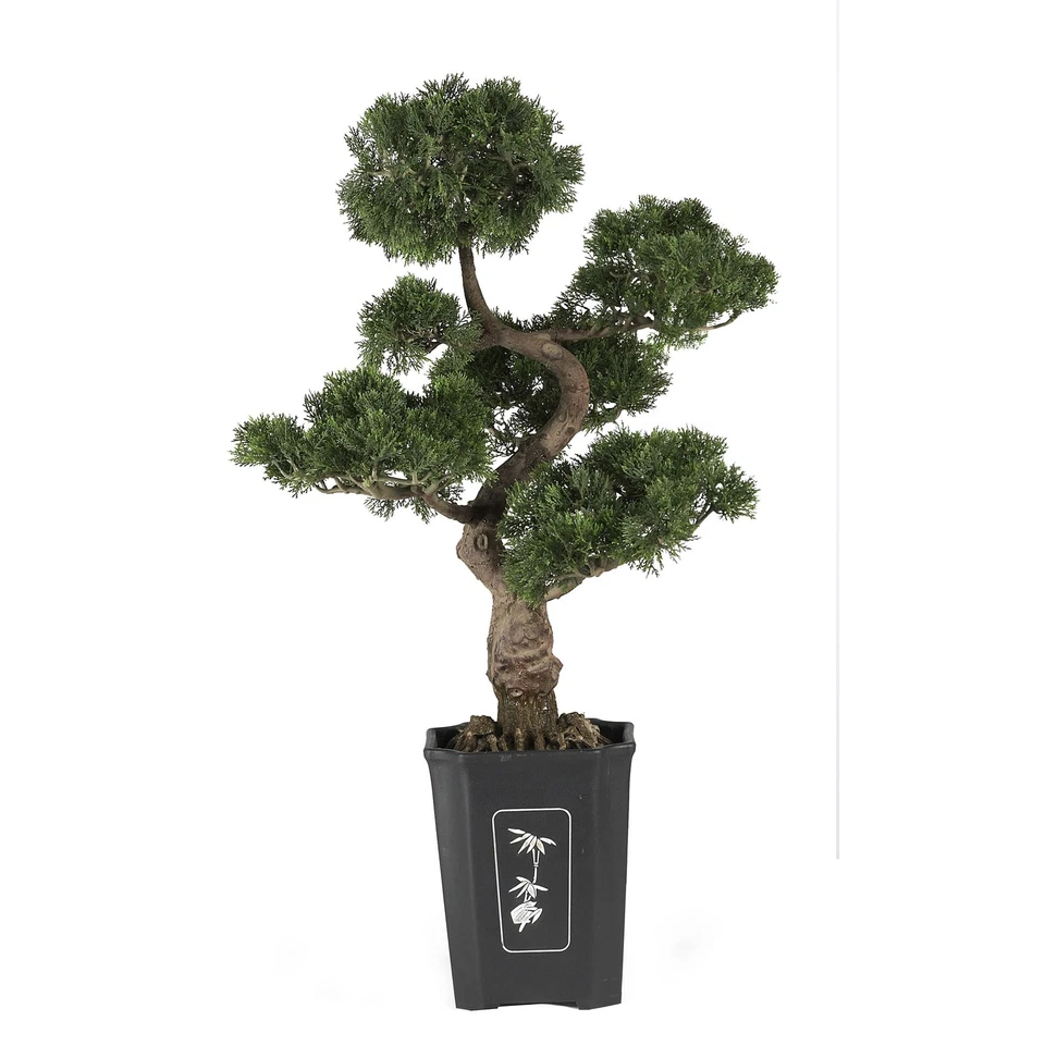 Cedar Bonsai 36" Silk Plant Nearly Natural Artificial Bonsai Tree Nature Indoors - Image 1 of 1