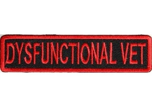 DYSFUNCTIONAL VET MOTORCYCLE BIKER JACKET LEATHER VEST MILITARY PATCH - Picture 1 of 1