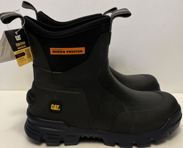 Bota industrial masculina impermeável com bico de aço da Caterpillar