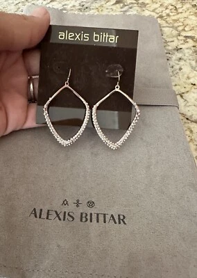 100% Authentic Alexis Bittar Rose Gold Aurora Crystal Earrings - Image 1 of 4