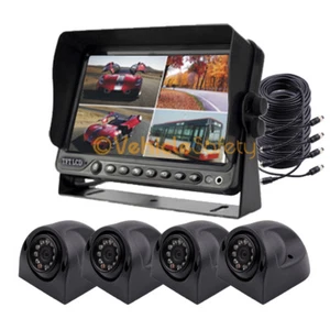 7" Monitor DVR Recorder 4 x Side Camera Rear View Camera for Truck Vehicle CCTV - Picture 1 of 6