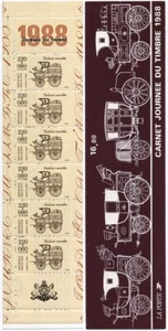 Timbre France Carnet  BC2526A** Journée du timbre 1988 non pliée - Imagen 1 de 1