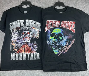 Mens Shirts Size XL 2 Shirt LOT  Never Broke Again Black Red Short Sleeve NEW - Picture 1 of 18