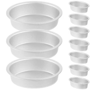 10Pcs Oval Cake Pan Stainless Steel Mini Tart Molds Small Cake Baking Pans Ca... - Picture 1 of 9