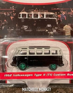 GREENLIGHT 2022 BARRETT-JACKSON 1962 VW TYPE II T1 CUSTOM BUS GREEN MACHINE RARE - Picture 1 of 4