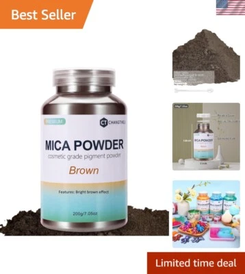 Polvo de mica marrón de alta densidad 200 g - perfecto para creaciones de arte y belleza hágalo usted mismo Foto 1 de 4