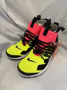 Nike Air Presto Mid x Acronym Mens XXS White Hot Lava Volt 844672 100 - Picture 1 of 8