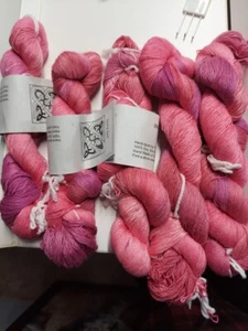 INTERLACEMENTS SOY SILK YARN --GIRLY GIRL COLOR Set Of 5 - Picture 1 of 6