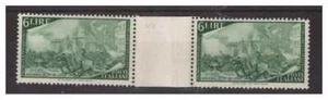ITALIA 1948 - RISORGIMENTO LIRE 6 NUOVO ** COPPIA CON PONTE - Imagen 1 de 1