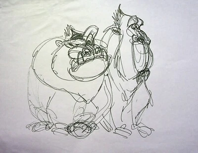 El Rey León 2 Orgullo de Simba 1998 Producción Dibujado a Mano Garra y Colmillo Arte Conceptual Foto 1 de 2