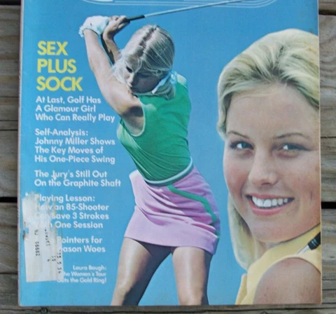 Vintage LPGA Laura Baugh Golf Magazine Oct 1973 Sex Plus Sock Cover Articles Ad Cover