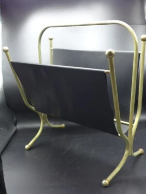 DESIGN  PORTE REVUE LAITON ET VINYLE  ANNEES 60/70 - Photo 1/4