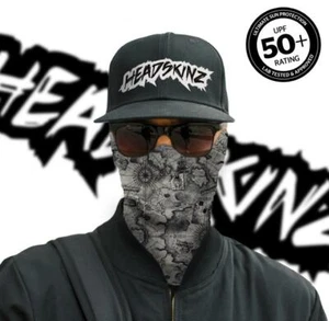 UPF50+ FACE MASK / BANDANA - NAUTICAL GREY - (Motorbike, Fishing, Camping) - Picture 1 of 4