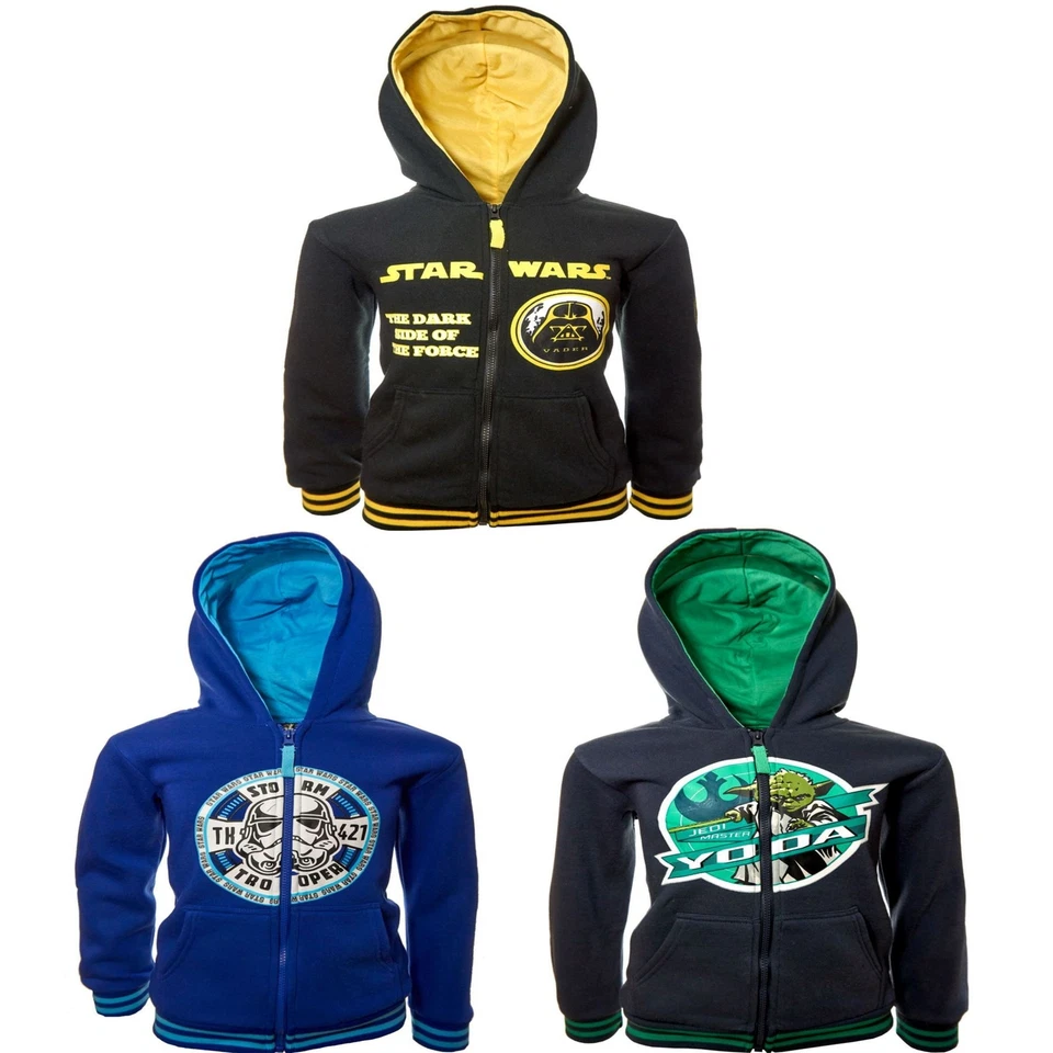 Boys Star Wars Full Zip Hooded Sweatshirt Size 4 Years AHQ1058 - Image 1 of 1
