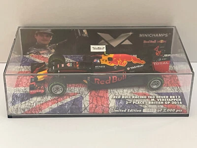 Minichamps 1:43 Red Bull Racing RB12 2nd Place British GP 2016 Max Verstappen - Image 1 of 4