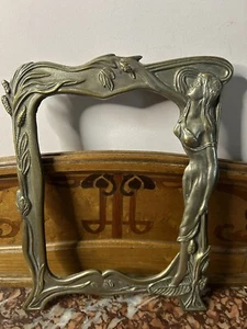 Art Nouveau Cadre Bronze Laiton Argenté - Imagen 1 de 24