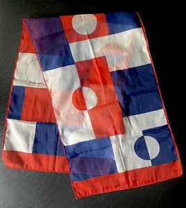 1960s Red White Blue Scarf - Picture 1 of 3