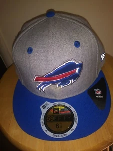 Buffalo Bills Cap New Era Hat 59FIFTY Total Reflective NFL Men's Size 6 7/8 USA - Picture 1 of 8